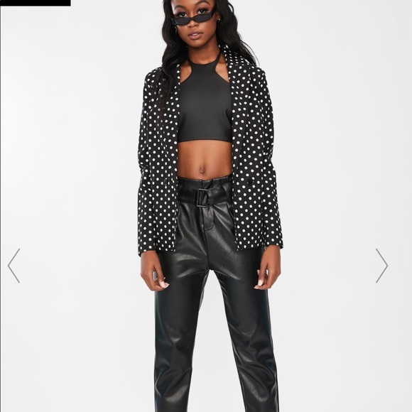 DOUBLE BREASTED POLKA DOT BLAZER - Picture 2 of 4